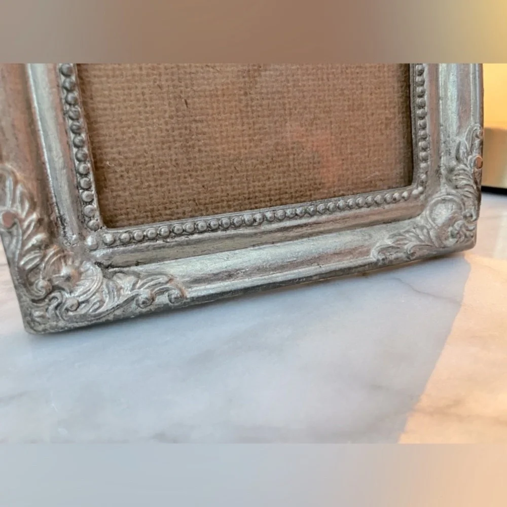 Vintage Brass Baroque Photo Frame Ornate Gold Tone 5x3.5 Glass Front Heavy